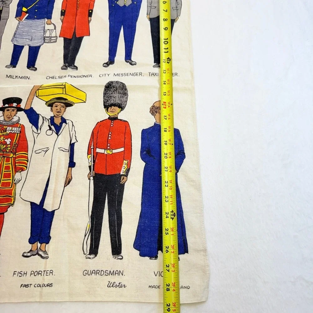 Vintage Ulster Pure Linen Tea Towel‎ British Occupations Made in Ireland 19x29